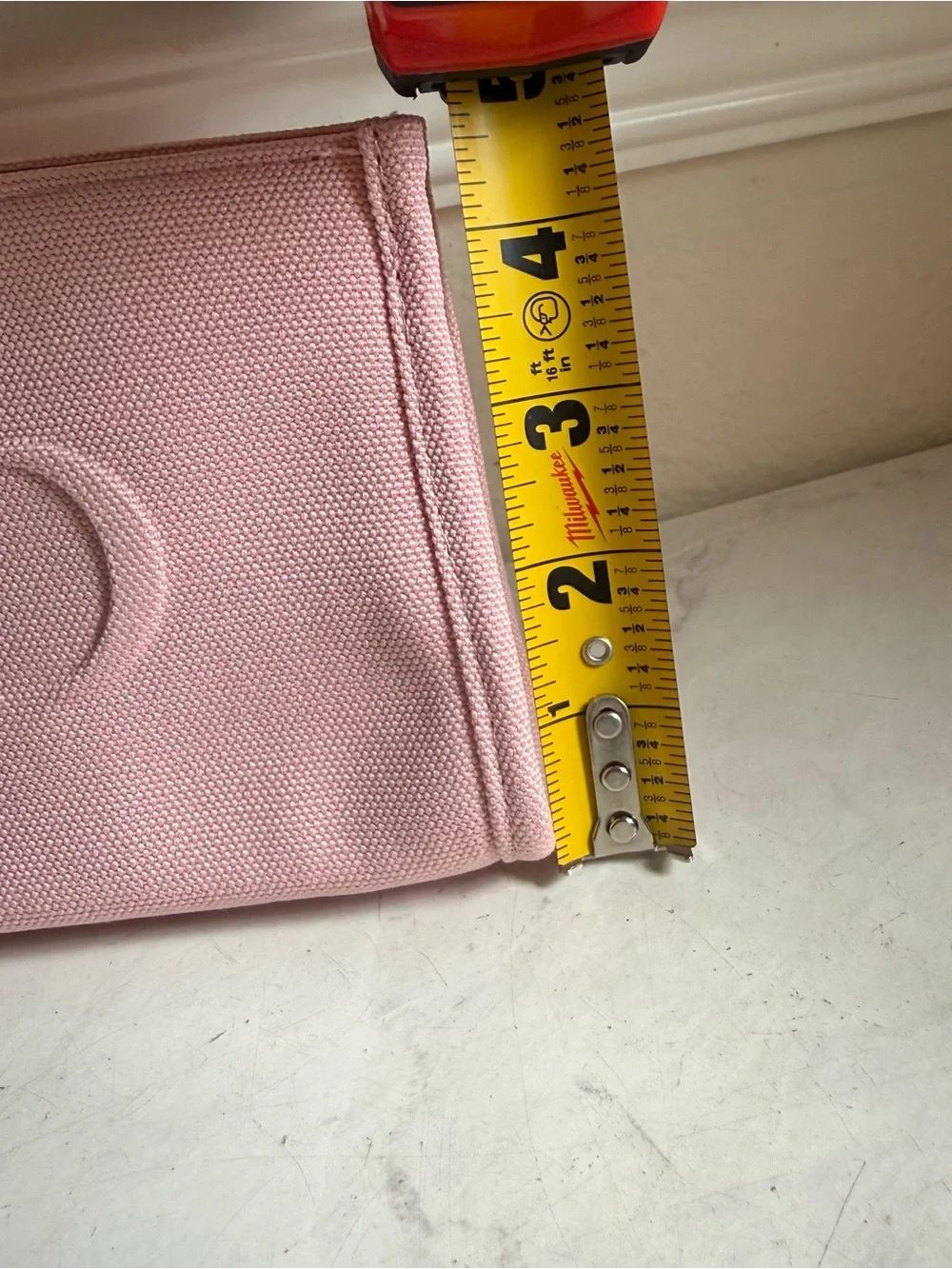 Dior Pink Canvas Cosmetic Pouch with CD Logo